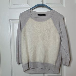 Size 2 Grey Fur front Sweater